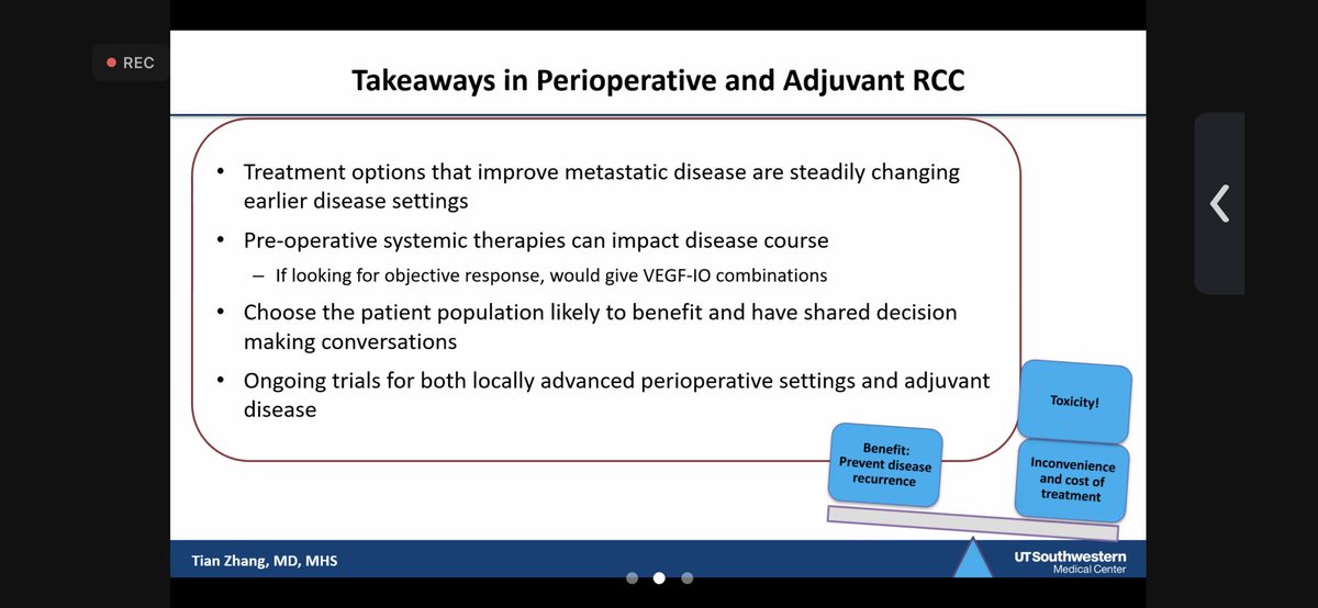 MayoUrology's tweet photo. Thank you to @TiansterZhang from @UTSWNews on an insightful discussion about perioperative systemic therapy in local advanced and metastatic RCC @KidneyCancer @BradLeibovichMD @AmerUrological @UTSWUrology @UroOnc #MondayMorningConference https://t.co/Zw4veDRjzh