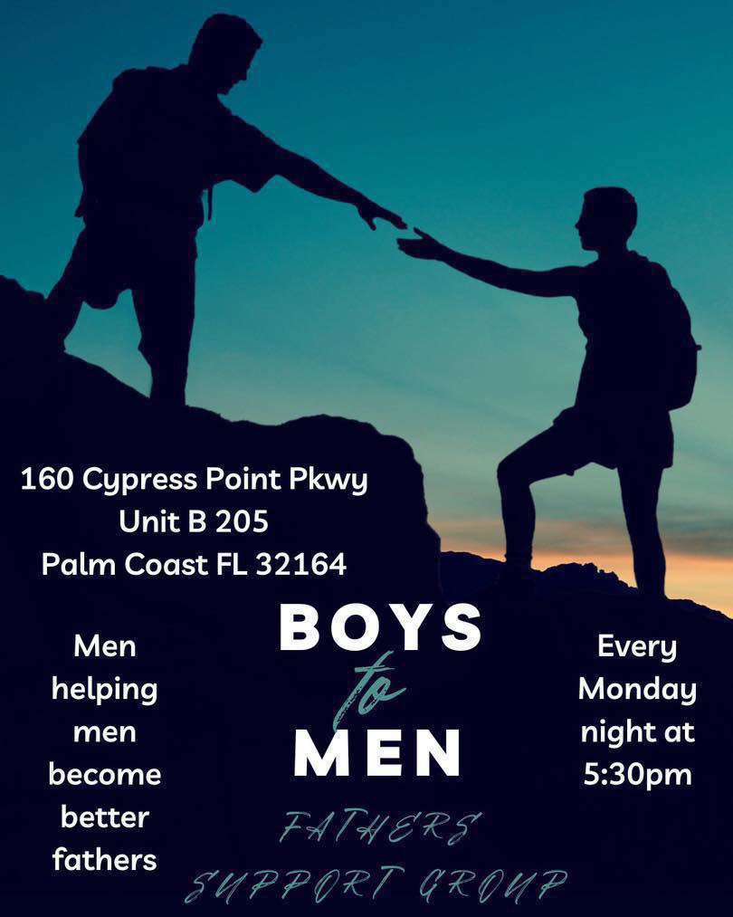 FlaglerOars's tweet photo. Boys to Men: Every Monday Night at 5:30pm

Men helping men become better fathers.
Join us at 160 Cypress Point Pkwy Unit B 205, Palm Coast Fl

#flagleraors #newsupportgroup #peersupport #menhelpingmen #fatherhood #community #palmcoastflorida #flaglerbeach #flaglercounty #bunnell https://t.co/uypMruNxLd