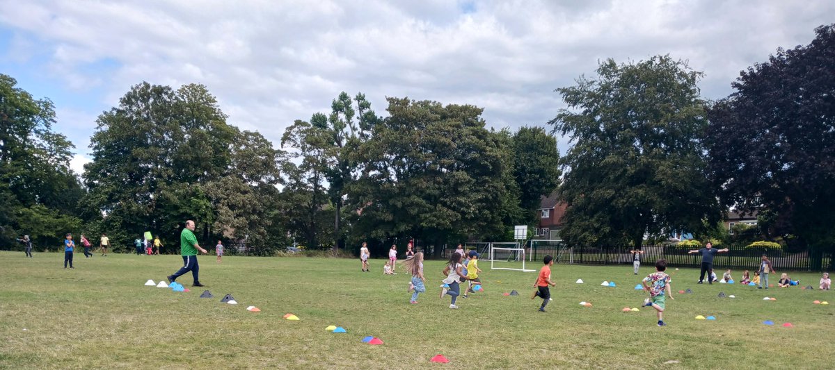 Our Playsafe Summer Holiday Club is well underway and the children enjoyed some great sports sessions with Coach Nick last week! #sportsfun #holidayclub #outsideplay #teamgames #wraparoundcare #wallington #carshalton