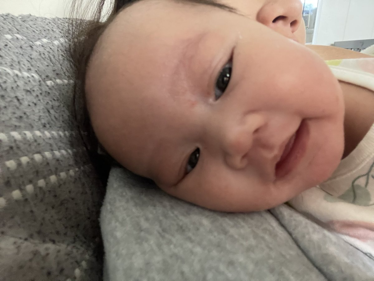 my baby is 2 months now and she’s starting to coo,  MY HEART — 🥹🤍

she’s rlly ni’ele and likes to listen to alll the ☕️ we out here talking stories at 3 in the morning 🤣