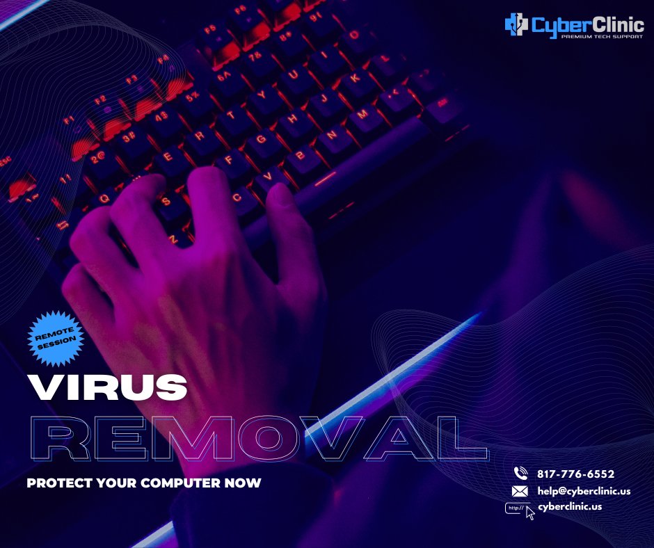 CyberClinicInc's tweet image. Computer infected? We offer complete virus removal to restore your computer to tip-top working condition. Talk to us and get started today!

🌐 cyberclinic.us
📧 help@cyberclinic.us
☎️ 817-776-6552

#itsolution #FortWorth #remotesession #CyberSecurity #residential