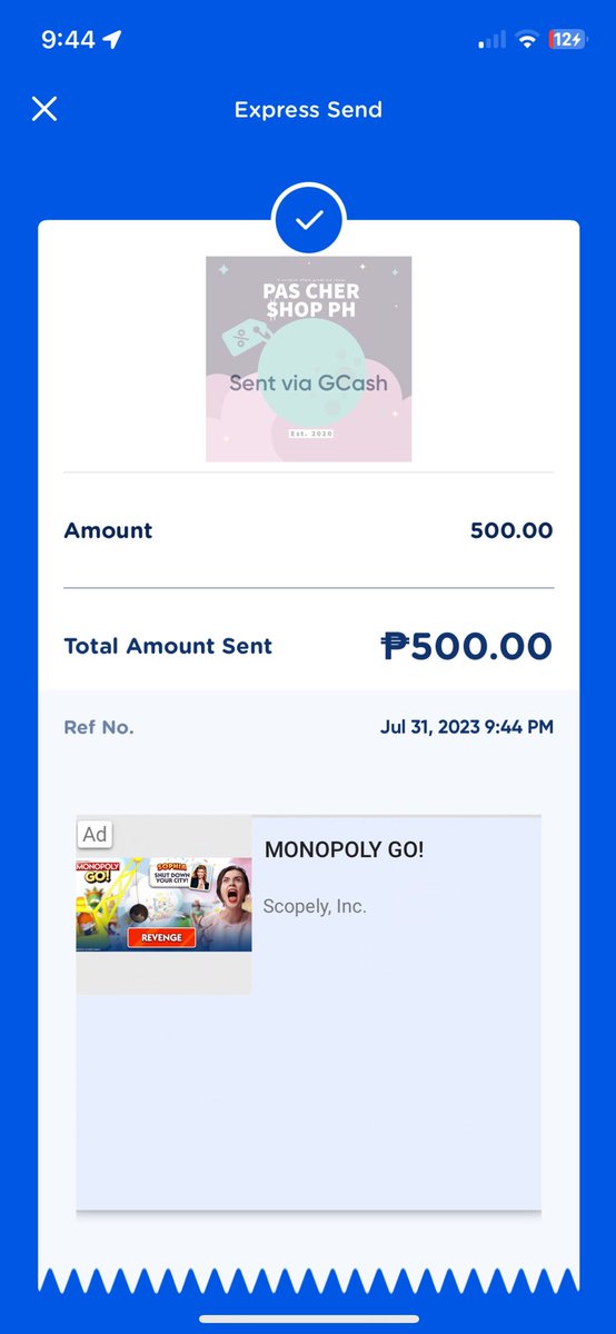 PASCHER_CS's tweet photo. 2nd refund - ₱500 (July 31, 2023)

balance : ₱5,270 https://t.co/3Z15yg5Vj2