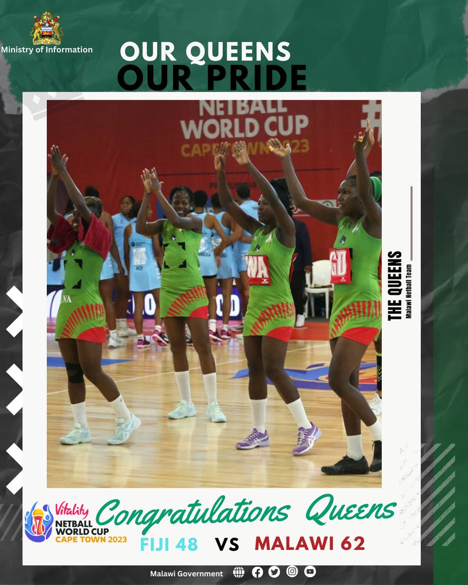 The Queens have today defeated Fiji 62-48 in their first Pool F match in the next round of the #NWC2023 currently underway in South Africa. Next for the Queens are 11-time world champions Australia on Tuesday.
#OurQueensOurPride