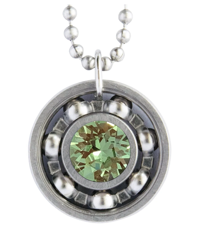 Happy birthday, August babies! Get your birthstone pendant now! #derbygirldesigns #bearingjewelry #jewelrythatrocks #augustbirthstone etsy.com/listing/708746…