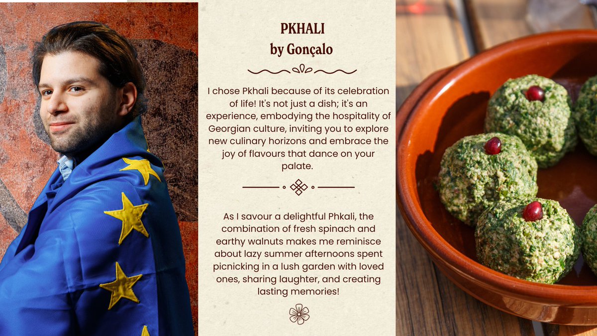 euneighbours's tweet photo. We are back with a perfect summer dish!
We couldn’t skip 🇬🇪 the Georgian rich cuisine and its vegetarian deliciousness - spinach, and walnut pkhali. 🌱 🔗 Check the full recipe on our website! ➡️ https://t.co/yyGNXtoNSt
#GoVeg #Pkhali #VegetarianRecipes https://t.co/8lgfikBVuR