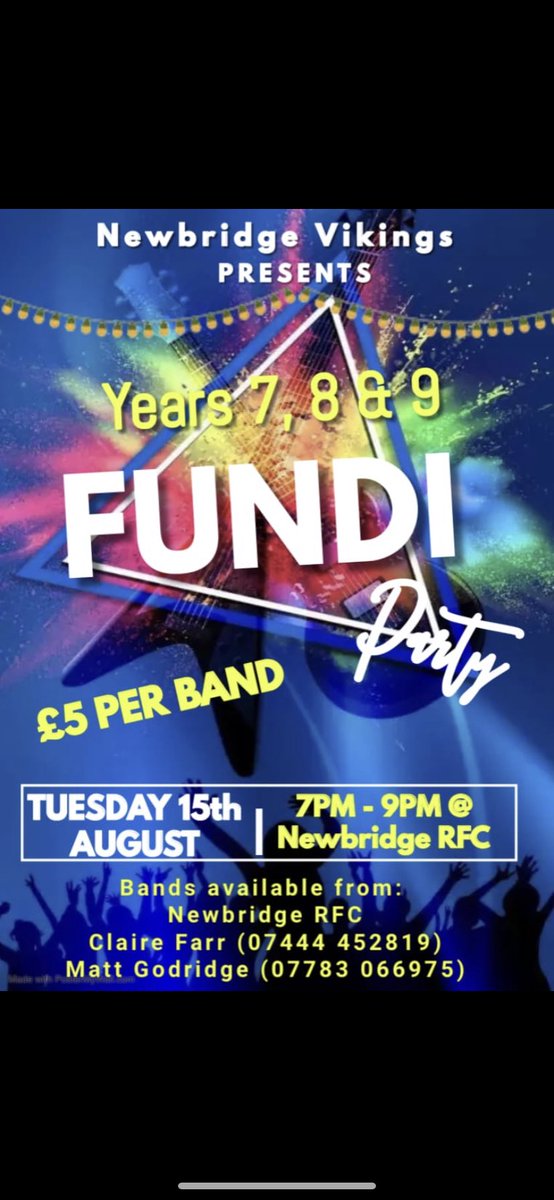 Vikings16s's tweet photo. We will be running a FUNDI @newbridgerfc on Tuesday 15th August from 19:00-21:00 for Boys &amp; Girls in School Years 7, 8 &amp; 9 (come this September) Please get in touch if you are interested #Vikings #FUNDI https://t.co/osZTLcbhdV