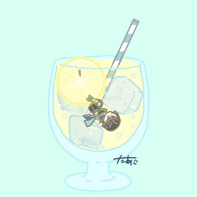 「ice cube lemon slice」 illustration images(Latest)