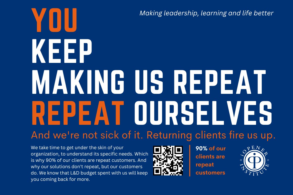 iOpenerIPP's tweet photo. Find out why our innovative Leadership Development solutions keep our clients coming back for more. https://t.co/M29JwPai9e #leadershipdevelopment #leadershipdevelopmentprogram #leadershipcoaching #leadershipacademy https://t.co/9rLxuHvVGe