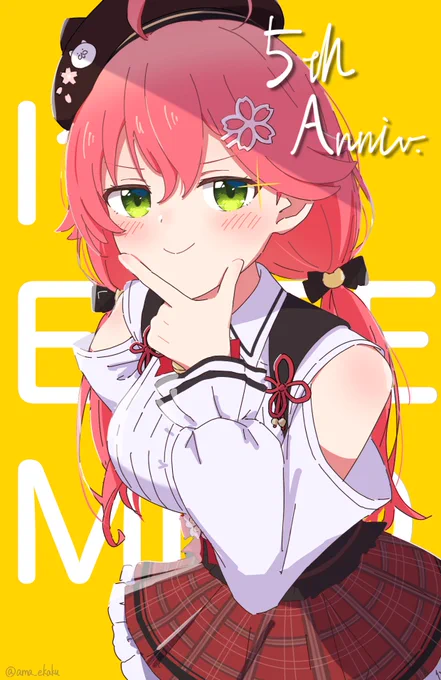 5周年おめでとにぇ〜 #さくらみこ5周年 #miko_Art