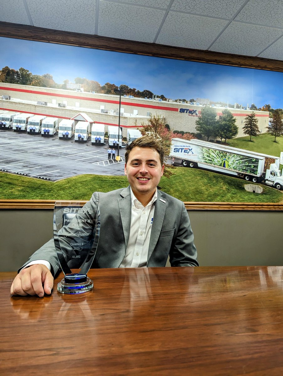 SITEXCorp's tweet photo. Join us in congratulating Justin Booker for achieving Q2 President's Club! 👏 Justin has been with us just over a year, and is an excellent cultural fit for our SITEX family. Keep up the great work, Justin! https://t.co/IxF2x8JCeo