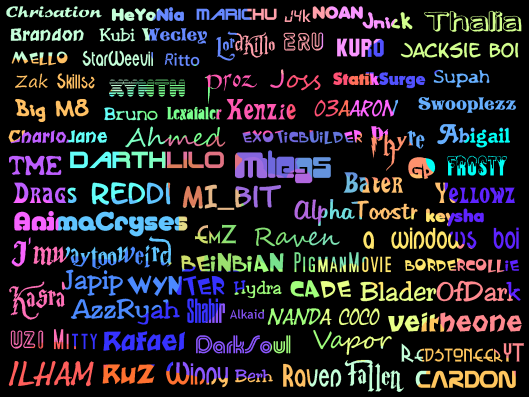 DarksoulWish's tweet photo. OG MI community people and some of my friends anyone wanna try name hunting? lmao
also thanks to @ichrisation to help with the names
i wouldn't be able to fill a whole sheet without him lol
#mineimator #MIcommunity #OG #friends https://t.co/lX3NR2jWqN