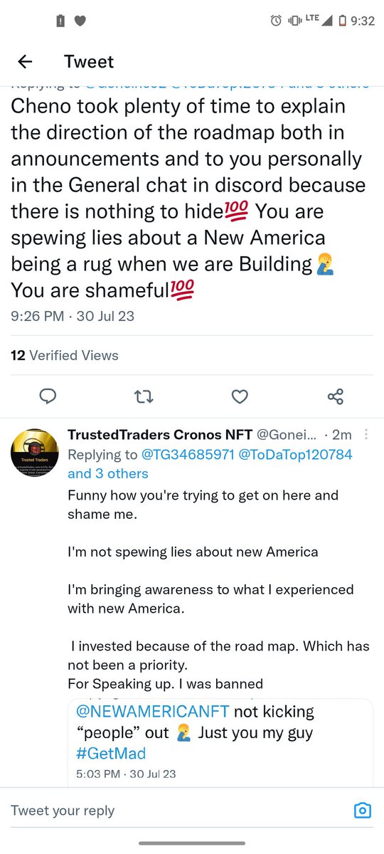 Goneinc92's tweet photo. @cryptocomnft @cheno74#0 NewAmerica has started kicking people out of their Discord if you start questioning the roadmap that they are straying from. Caution. We all know where this starts to go #crofam https://t.co/xpp1bU227W