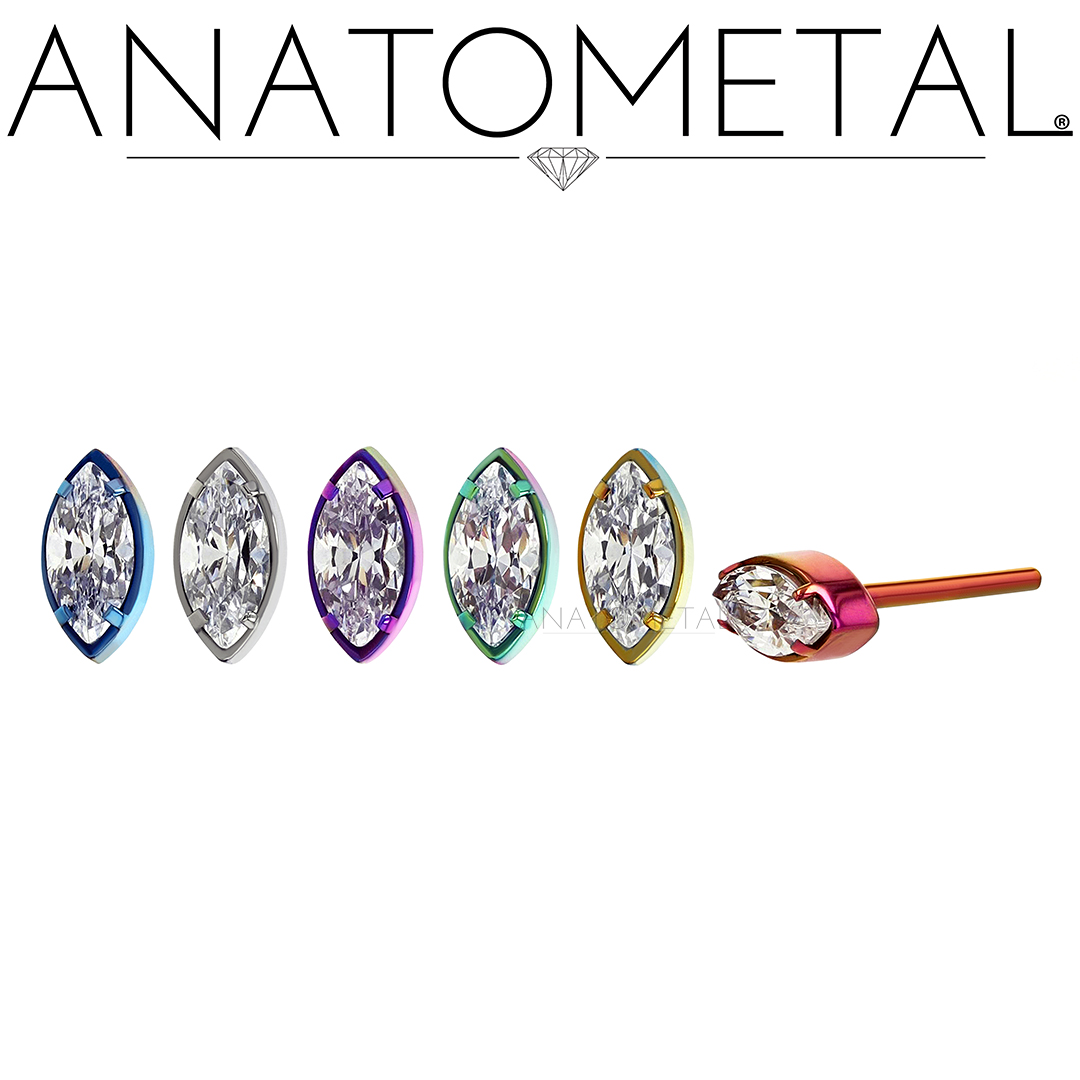 Turn that frown upside down! 🌈 This rainbow of our gorgeous Ti Marquise Ends will have you smiling in no time!

#anatometal #piercing #bodypiercing #safepiercing #madeinsantacruz