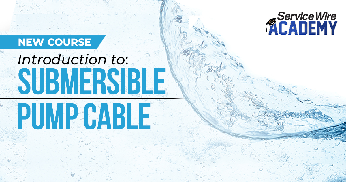 We’ve launched a new application module on Service Wire Academy! The “Introduction to Submersible Pump Cable” training is out now. Sign up today to start enhancing your wire and cable application knowledge.  bit.ly/3iVCBm5