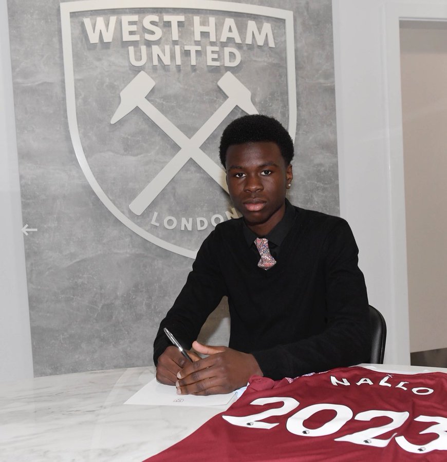 Liverpool target Amara Nallo received a schoolboy scholarship from West Ham United.