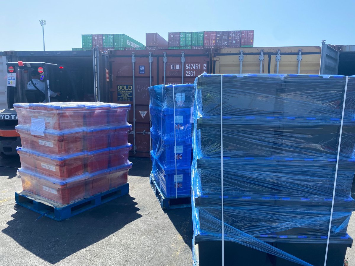 200 Water Survival Boxes have arrived in Mersin,Turkey close to the Syrian border. Soon they will be handed CV over to victims of the earthquakes. This is a joint venture with our good friends @aquaboxHQ