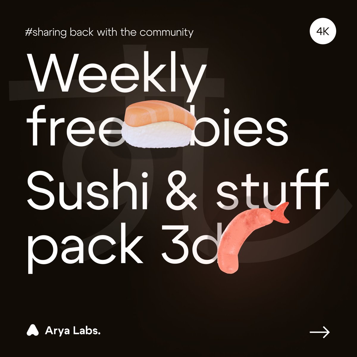Hey everyone today we are finally dropping FREE 3D Sushi &amp; Asian Food Icons! 🍣🥢 Elevate your designs with top-quality, ultra-realistic icons.

download now, 🧵 ↓. 
#FreeIcons #3D