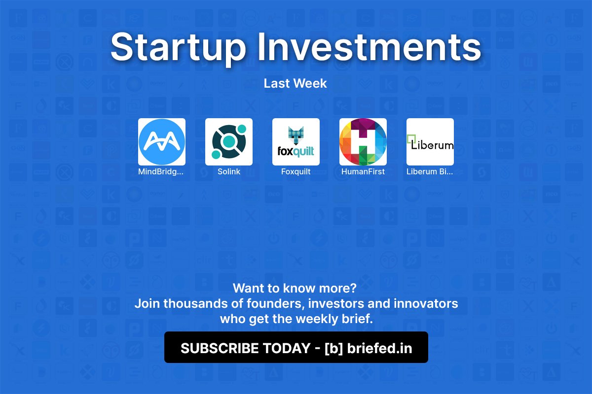 Here are the 📷 tech investments from last week!                            

Want to know more?                  

Latest trends: brf.fyi/3B6ELDH
Newsletter: brf.fyi/377k7bL
