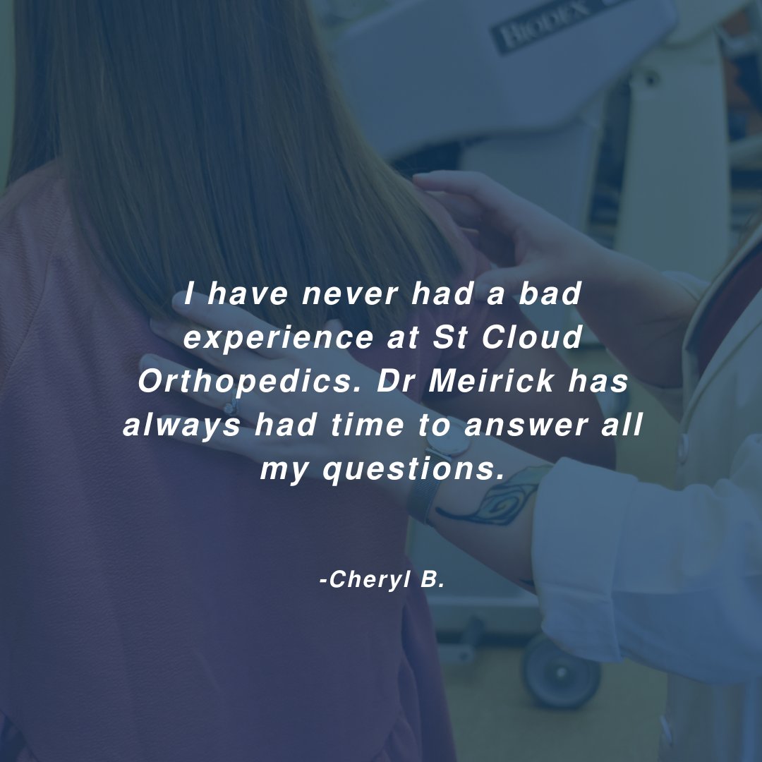 Real stories, real results. We are honored to share this testimonial from one of our valued patients. Thank you for trusting us with your care and allowing us to make a positive impact in your daily life! #stcloudorthopedics #orthopedics #livebetter #testimonial #review