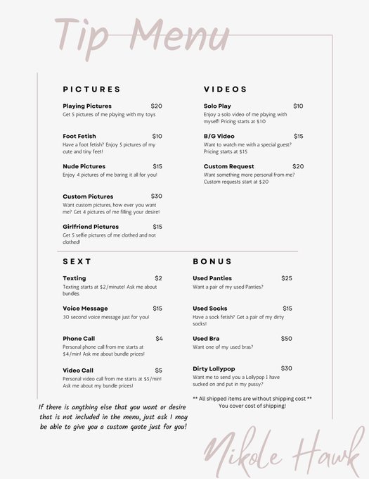 Just putting it out there, if anyone is interested, here is my tip menu... https://t.co/zQTPlWeTuw<a href="/tag/feetfethish"class="tags"><span>#feetfethish</span></a>