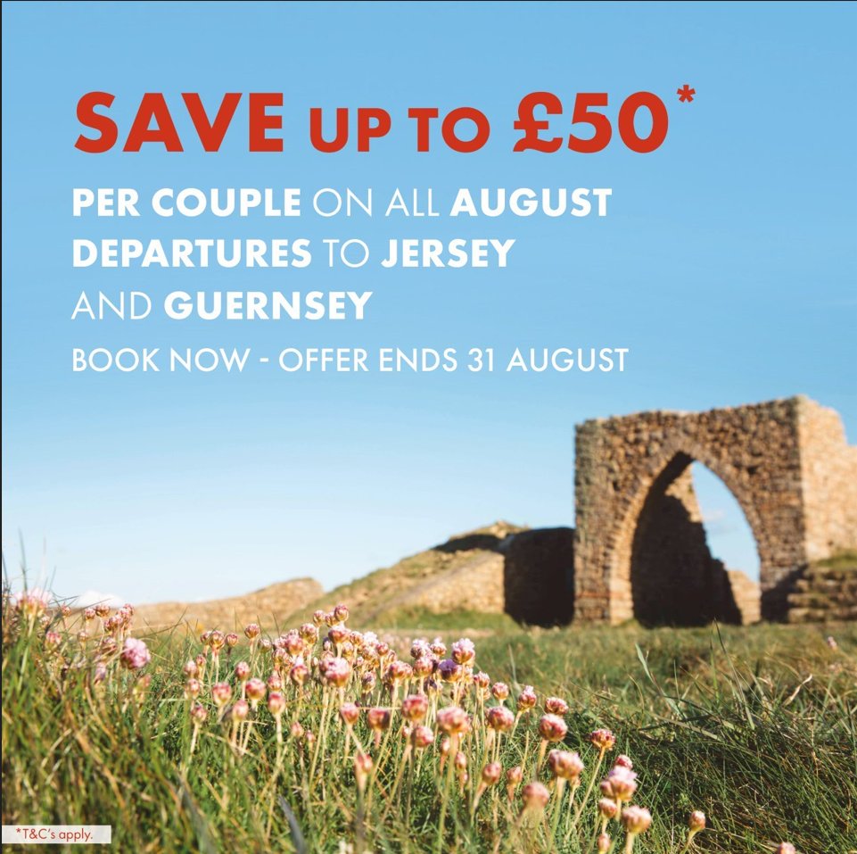 🌟OFFER EXTENDED 🌟

SAVE up to £50 per couple on all August departures to Jersey and Guernsey!

Don't miss this amazing deal! 

For more information please email us at shorthaul@premierholidays.co.uk
#WeAreABTAMembers