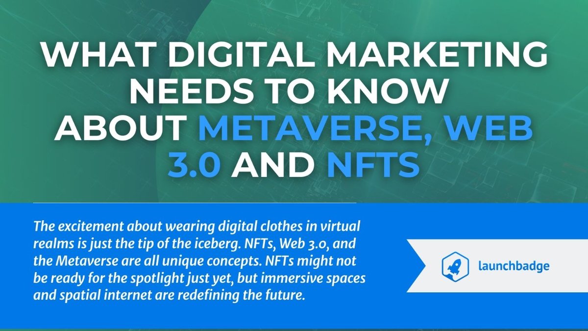 💡 Digital Marketing &amp; the Future: Metaverse, Web 3.0 &amp; NFTs! 🏙️ Let's debunk the confusion! The dream of wearing digital fashion in virtual realms excited us all, but the reality of NFTs might not be there yet. Source: blockchainmagazine.net/what-digital-m…