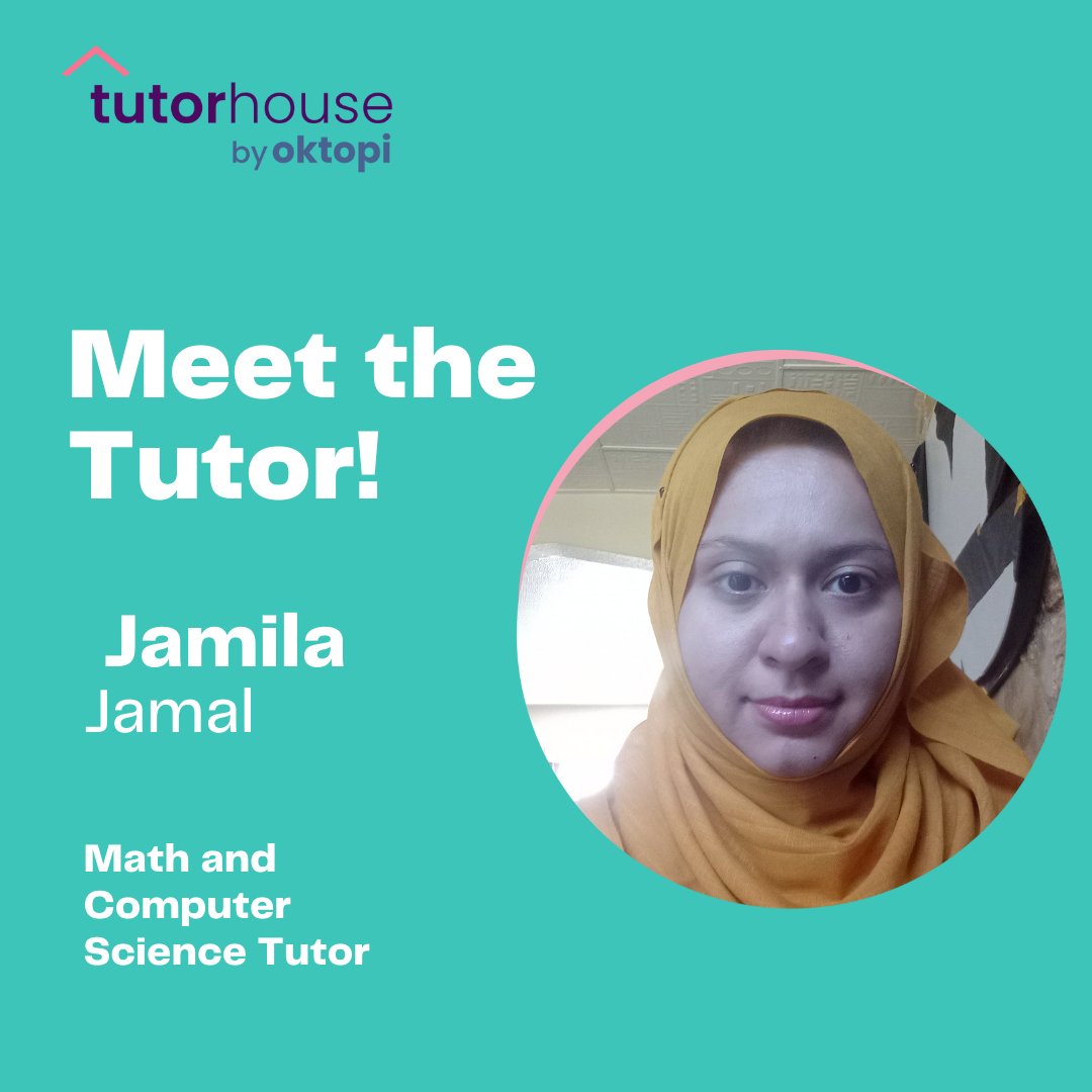 tutorhouse's tweet image. Your go-to tutor for math and computer science is Jamila Jamal. Jamila offers a distinctive style to her teaching thanks to her background in software engineering and seven years of tutoring experience. She guarantees individualized instruction! #uniquelearning 💻📚