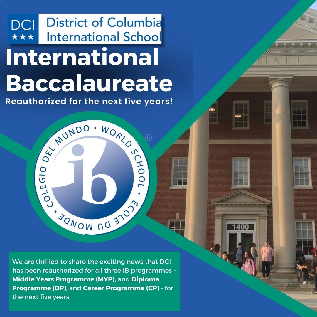 DCISchool's tweet image. 🌍 International Baccalaureate Evaluation Update 
We are thrilled to announce that DCI has been reauthorized for all three IB programmes - Middle Years Programme (MYP), Diploma Programme (DP), and Career Programme (CP) - for the next five years! 🎉

#IBReauthorization #IBforall