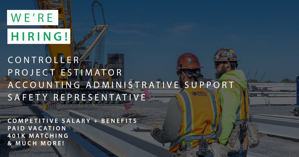IdealDetroit's tweet photo. We’re currently seeking candidates for multiple positions within our company! 

As a part of the Ideal Contracting team, you’ll help build more than just projects. Join our team today and start building what matters together!

#IdealContracting #Careers #BuildWhatMatters https://t.co/gs12tdrx7C