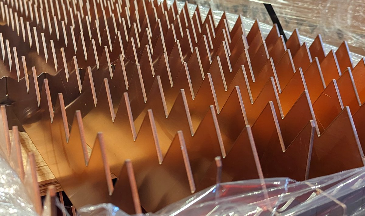 Roadmaster_Inc's tweet photo. These copper slats are for our laser table. Copper slats require less maintenance over time, as steel slag and dross (standard byproducts of laser and plasma cutting) won't adhere as easily.

#ManufacturingMonday #americanmanufacturing #Bystronic #roadmaster #madeintheusa https://t.co/LtqJmKZSO8