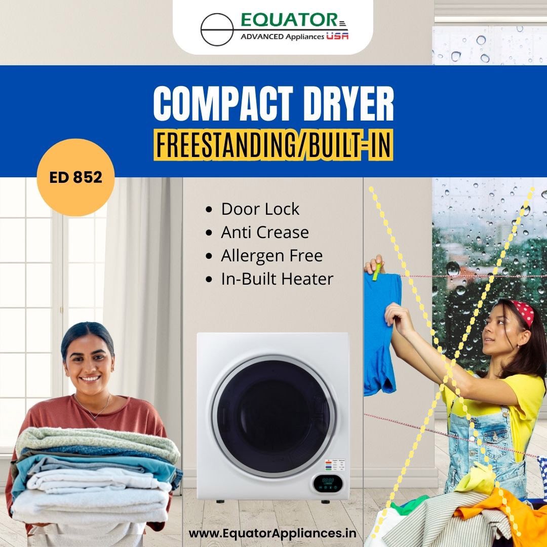 IndiaEquator's tweet image. 🔥 Drying with Style! 💨✨ Embrace efficiency with Equator’s top-notch dryer. Say goodbye to damp clothes and hello to quick, eco-friendly drying!

 #DryerMagic #EfficiencyAtItsBest #EcoFriendlyLaundry #SayNoToDampness
