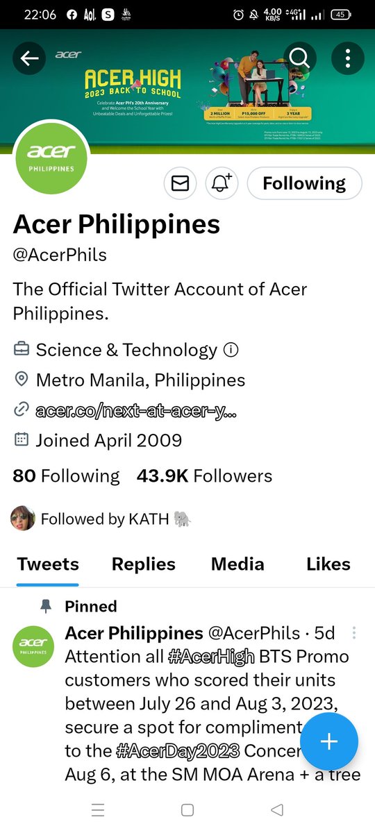 RIZZAtriptan's tweet photo. proof of following @AcerPhils ❤️ https://t.co/DDgcxvy4np