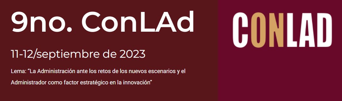 11 y 12  septiembre de 2023 / 9no. ConLAd - Congreso Latinoamericano de Administración / Encuentro Internacional de Administración de la Región Jesuítica - Guaraní
Facultad de Ciencias Económicas / Universidad Nacional de Misiones / Argentina
Info en: /conlad.fce.unam.edu.ar/