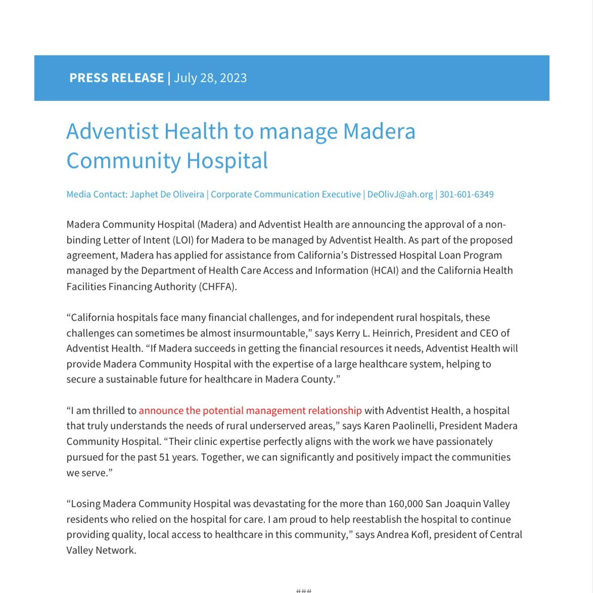 The Madera Tribune tweet media