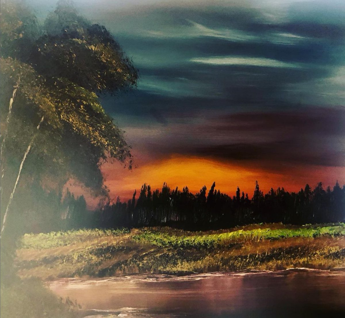 TheKCHunter's tweet photo. #BeCreative #oilpainting #artistslife #painting #creativity #bobross https://t.co/C5KT8g2ujs