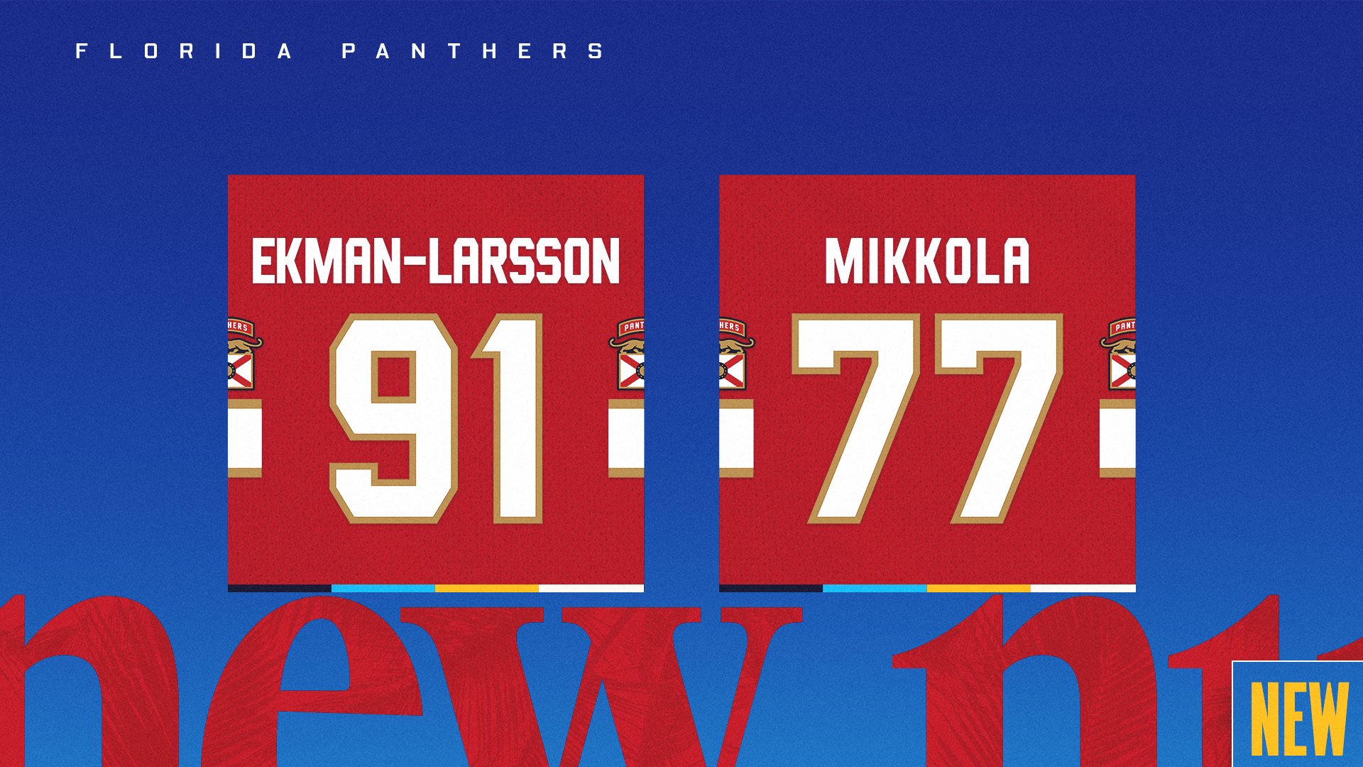 Florida panthers discount jersey numbers