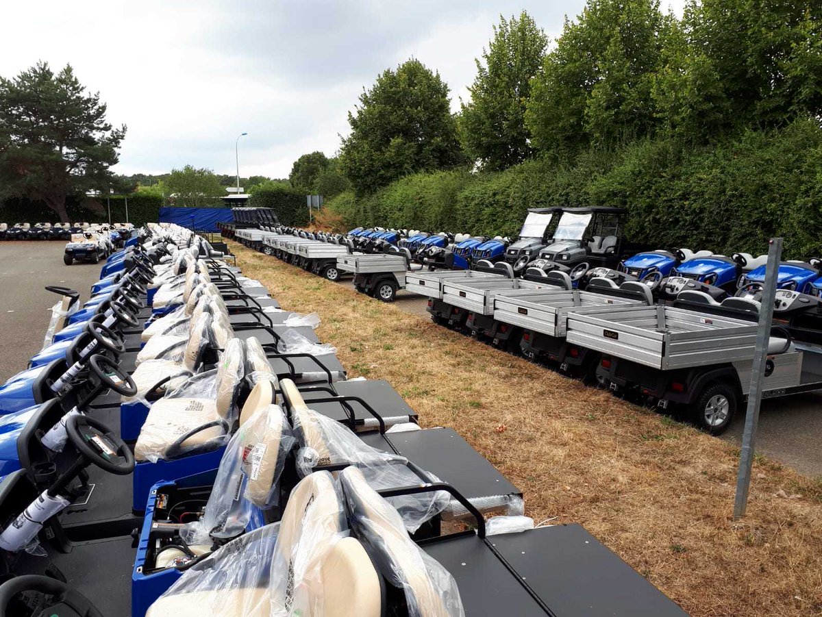 clubcar's tweet photo. Did you know Club Car is used for many other functions at the Ryder Cup, not just the iconic captains' cars? There will be 600+ cars at @marcosimonegolf this year, assisting TV, rules, groundskeeping, medical, &amp; spectator transportation.

@rydercup @RyderCupEurope @RyderCupUSA https://t.co/yOrtgTtLVS