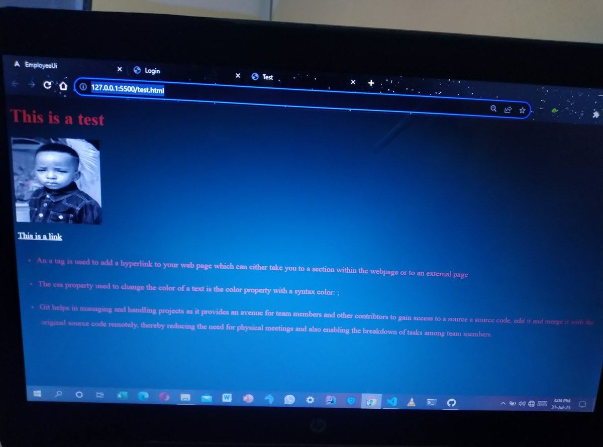 Ejeh_jr250's tweet image. Given an assignment to create a simple login page and also a test in class today by our instructor @QueenStrange631 @code_plateau
#Code_Plateau
#SoftwareEngineering 6.0