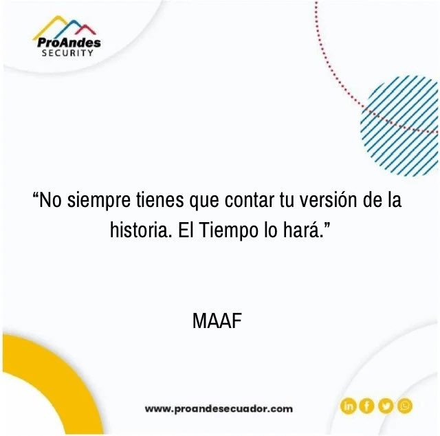 ProAndesEc's tweet photo. ProAndes Security Ecuador 🇪🇨; Trabajando por una cultura integral de seguridad. Excelente inicio de semana; A las órdenes siempre 🤝. 

#FraseDeLaSemana💡❤️ 💫 

Contáctanos:

📲 https://t.co/qcM9WvwXis

🌐👉🏻: https://t.co/a7wAzlCkJE

#FelizLunes
#SeguridadPrivada 
#Seguridad https://t.co/0MSnt7b1Il