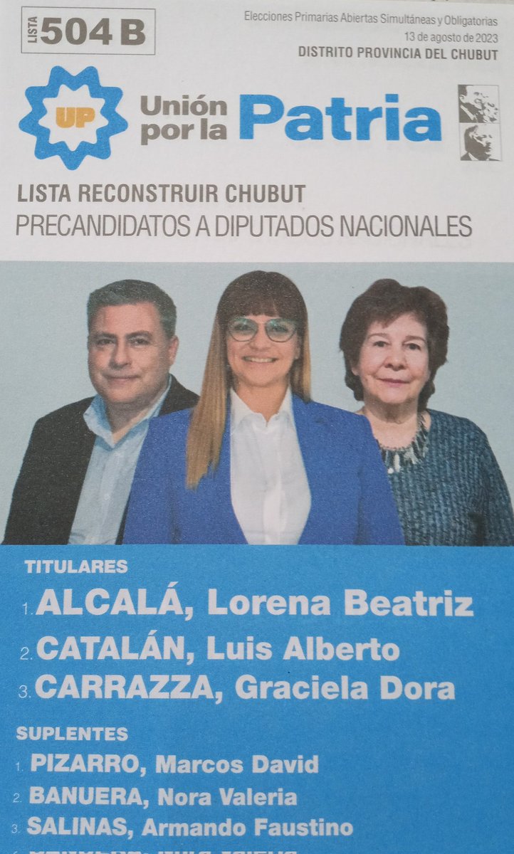 IcasatteG's tweet photo. Mi #Candidata a #DiputadaNacional 💪💜 #Lista504B @LorenaAlcala 🙌
@ReconstruirChub
#PASO2023
#13deAgosto https://t.co/93Iq3y12Q0