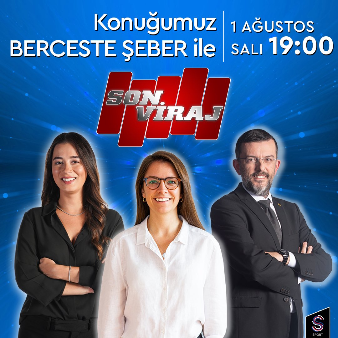 Spor Psikoloğu Berceste Şeber’in konuk olacağı “Son Viraj”, yarın akşam canlı yayınla S Sport2'de! 🏎️ 🎙️@serakaynak1 & @serhanacar & @BercesteSeberr