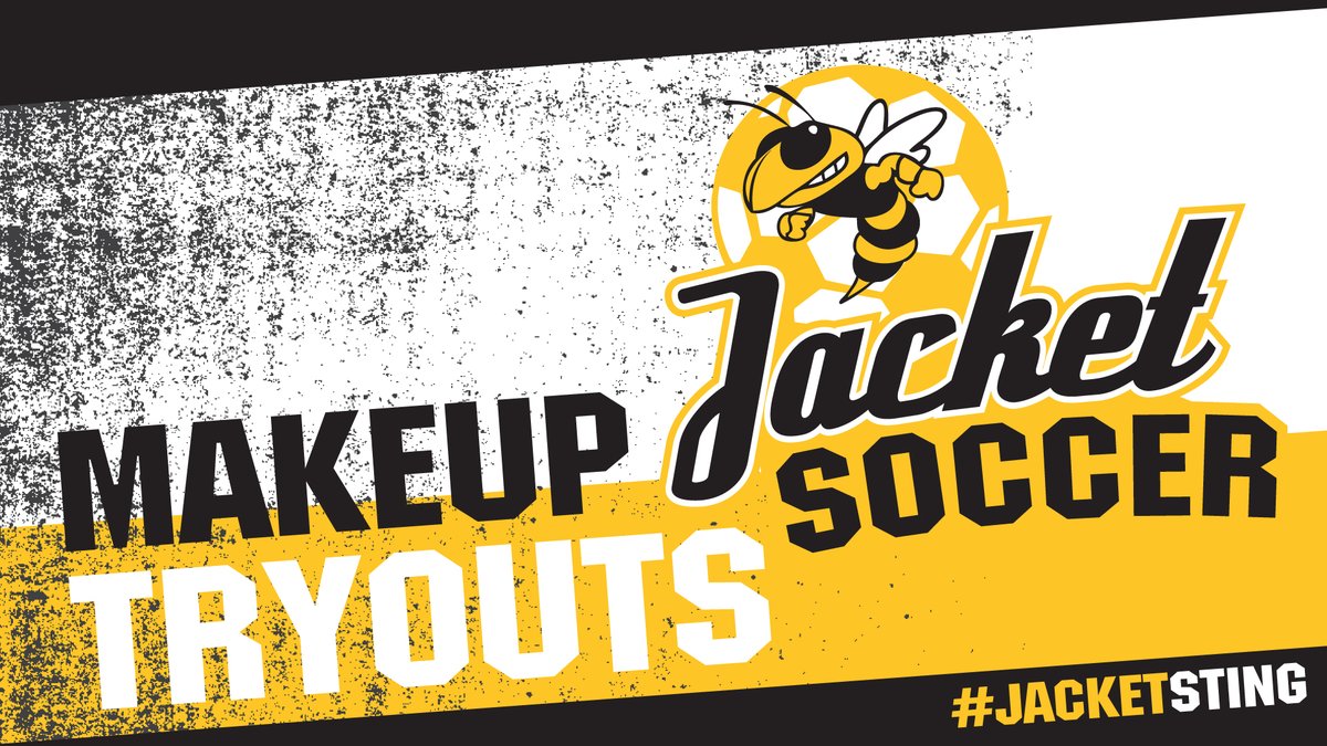 Jacket SOCCER Makeup/Transfer Tryouts
(7th-12th graders)
Wednesday, August 2 
4:30pm - 5:30pm
Starkville High School

Come out if you missed tryouts or are new to the district. All forms should be complete in Dragonfly for tryouts.
#JacketSting