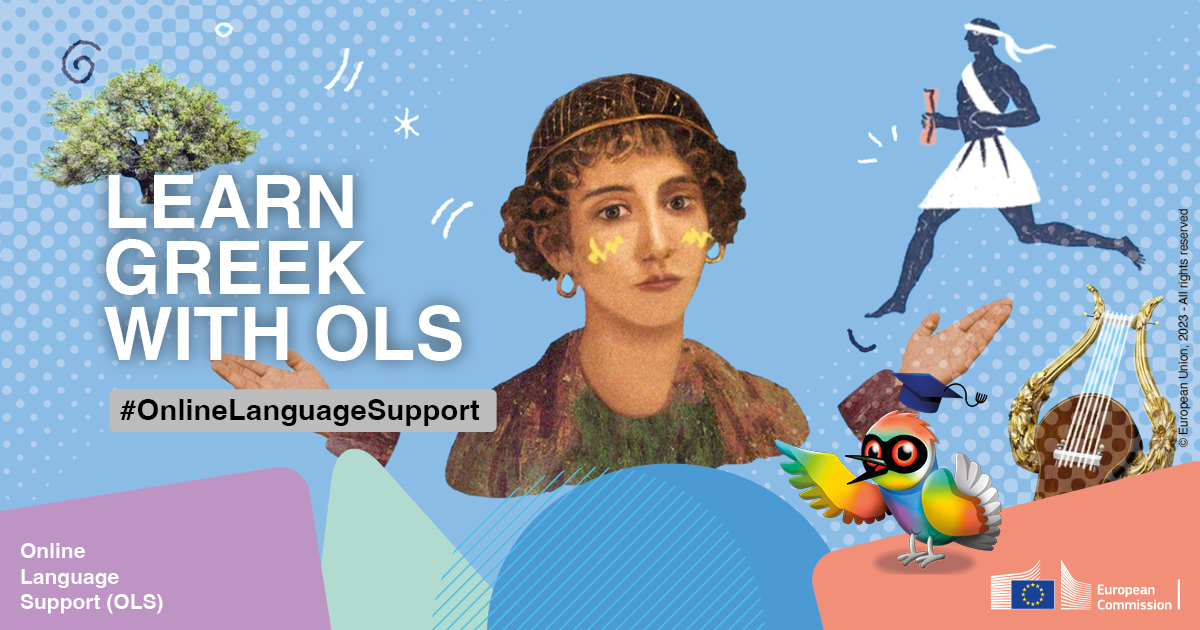 EUErasmusPlus's tweet photo. Did you know that the Greek language has evolved over 34 centuries? 😮

Join us in the marathon to learning the Greek language and the many ways in which it shaped Western culture.

Don't wait a minute more!
#OnlineLanguageSupport
#LanguageLearning