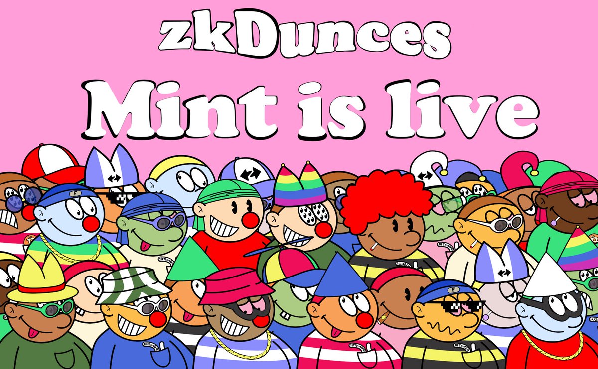 🎉MINT IS LIVE🎉

Get your Dunce on <a href="/omnisea/">Omnisea</a> : 
omnisea.org/OsBRV70v8L4qBt…

Enjoy your free Dunce and take him on exciting adventures on <a href="/zksync/">ZKsync</a> 🥳