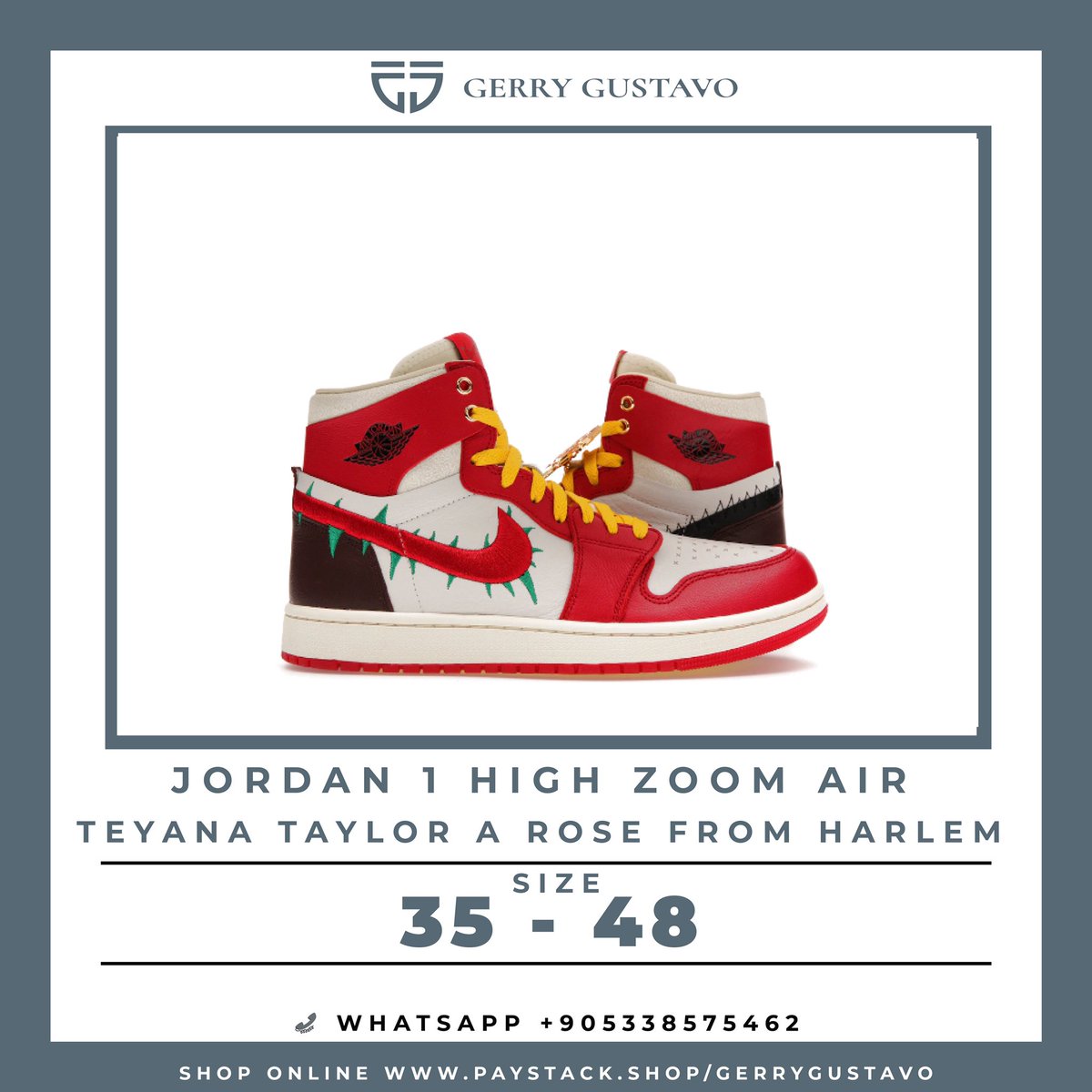 GerryGustavo's tweet photo. Teyana Taylor x Air Jordan 1 Zoom CMFT “A Rose From Harlem” pays homage to both Taylor’s roots as well as her 2018 record “Rose in Harlem.
~~~~~~~~~~~~~~~~~~~~~~~~~~~
Size: 35- 48 EU
~~~~~~~~~~~~~~~~~~~~~~~~~~~
WhatsApp https://t.co/XnVw5K9JiU https://t.co/TXxawDbZLR