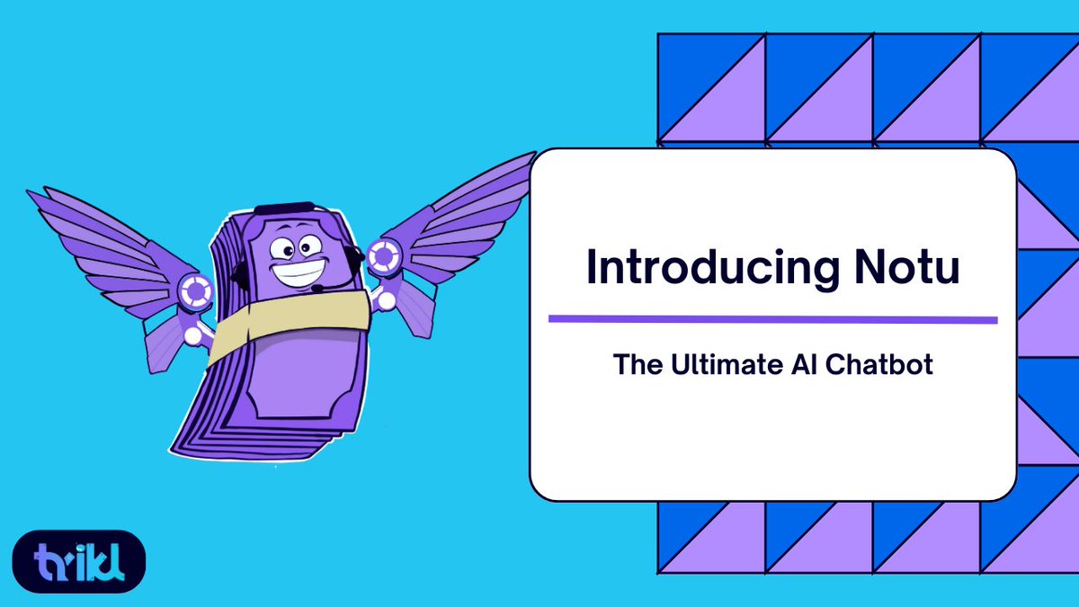 TriklTech's tweet photo. Introducing the new Notu: Your ultimate AI financial assistant! 💬🤖

Notu's here to guide you every step of the way, providing lightning-fast responses and empowering you with the knowledge to make informed decisions. Ready to conquer your financial goals? Let's go! 🌟 https://t.co/FSgTDDMewX