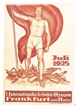 24. bis 28.Juli 1925. In Frankfurt am Main findet die erste Arbeiterolympiade statt. Ohne nationalistische Insignien wie Hymnen, Fahnen und Abzeichen treten die Sportler unter der Roten Fahne und der Internationalen an.