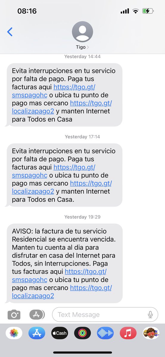 rizzo_togt's tweet photo. YA ESTOY HARTOOOOO! @Tigo_GT cual deuda?????? Cuaaaal???

Que acoso más asqueroso. Que estrés tan innecesario causan. 😡 https://t.co/s7LlJUlsjl