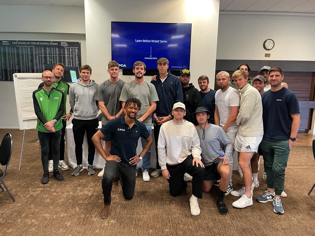 Today, we welcomed back former Fox and <a href="/PCA/">PCA</a> Inclusion Champion <a href="/AbiSakande/">Abidine Sakande</a> to lead the ‘Learn Before Wicket’ programme.

The programme educates players on the skills and knowledge necessary to embrace diversity, exercise inclusivity, &amp; promote equality within cricket. 🏏