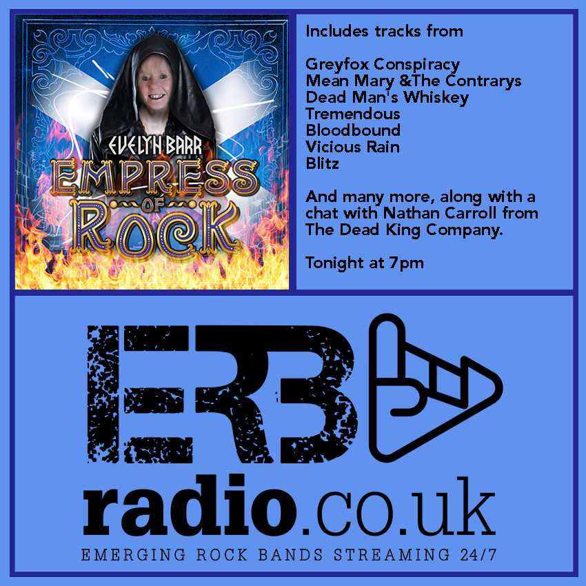 Tonight on the #EmpressOfRockShow, Evelyn chats to Nathan Carroll from @TheDKco and spins some of their tracks. Tune in at 7pm and you will also hear tracks from @kinstrifeuk | #greyfoxconspiracy | @meanmarymusic | @deadmanswhiskey | @Nitroville | @tremendousrocks | #bloodbound..